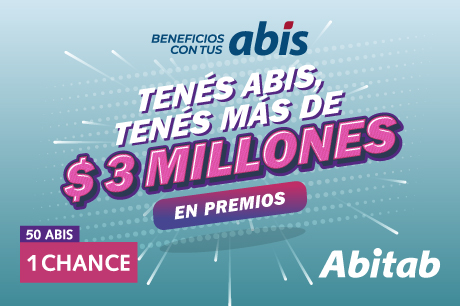 TENÉS ABIS, TENÉS MÁS DE $ 3 MILLONES EN PREMIOS